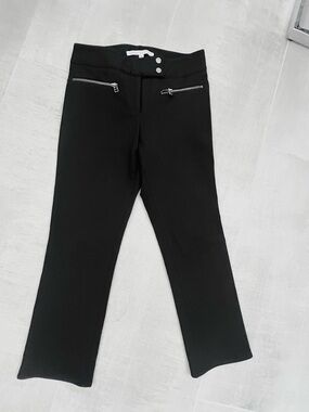 Veronica Beard Black Zip-Front Pants- size 8